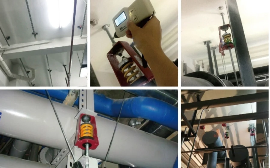 Suspended pipe and duct isolation