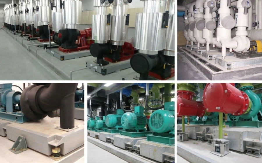 Pump and chiller vibration isolation
